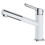 Змішувач Franke Orbit Pull Out/115.0623.139/з витяжним виливом/одноричажний/хром-білий