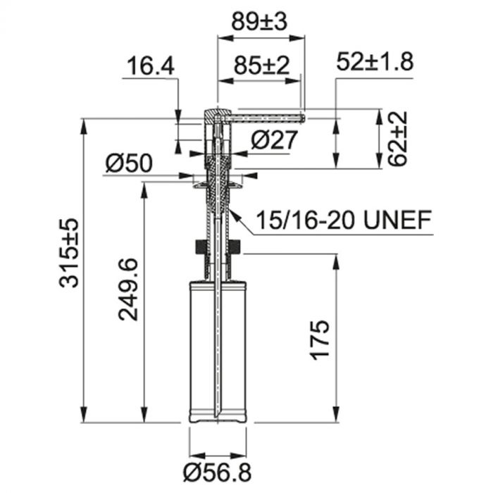 Дозатор миючих засобів Franke Comfort /119.0578.745/ Фраграніт/350 мл./бежевий