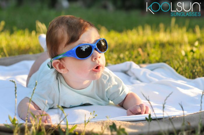 Дитячі сонцезахисні окуляри Koolsun синьо-зелені серії Flex (Розмір: 0+)