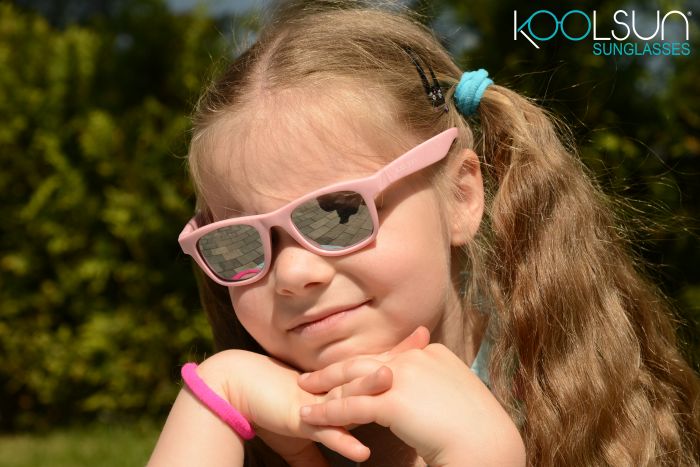 Дитячі сонцезахисні окуляри Koolsun ніжно-рожеві серії Wave (Розмір: 3+)