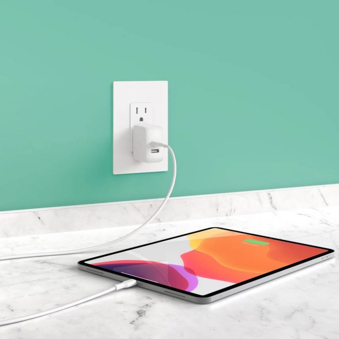 Мережевий ЗП Playa by Belkin Home Charger 12W DUAL USB 2.4A, white