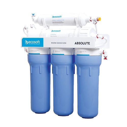 Фільтр зворотного осмосу Ecosoft Absolute 5-50, 75 гал DuPont Aqualast, дренаж 1:1
