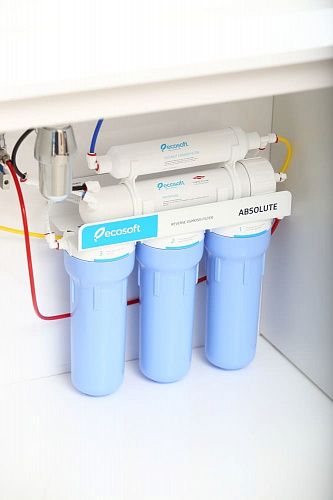 Фільтр зворотного осмосу Ecosoft Absolute 5-50, 75 гал DuPont Aqualast, дренаж 1:1