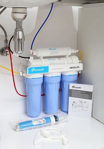 Фільтр зворотного осмосу Ecosoft Absolute 5-50, 75 гал DuPont Aqualast, дренаж 1:1