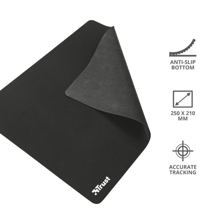Килимок для миші TRUST Mouse Pad M Black (250х210х3мм)