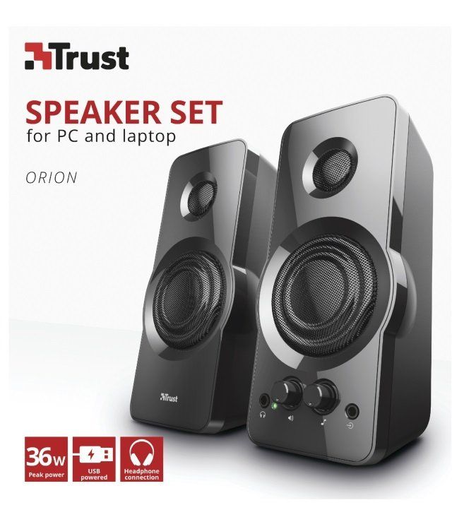 Акустична система (Колонки) Trust 2.0 Orion USB Black