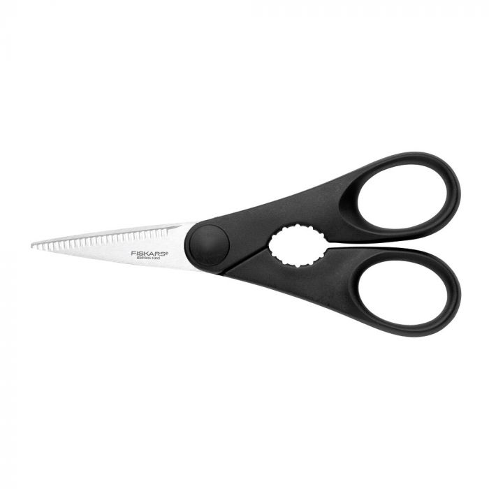Ножиці кухонні Fiskars Essential з відкривачкою для пляшок