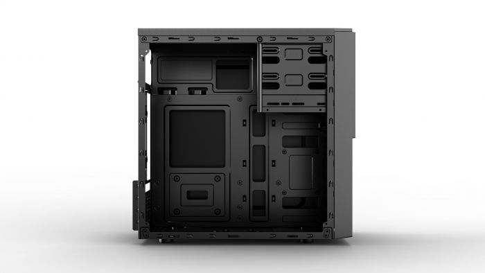 Корпус 2E BASIS (RD860-3U) MiniT, Micro ATX, Mini ITX, 2xUSB2.0, 1xUSB3.0, сталь з перфорацією (бічна панель), без БЖ, чорний