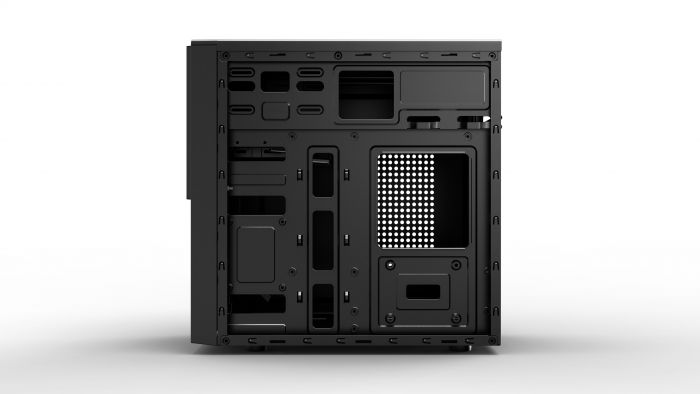 Корпус 2E BASIS (RD860-3U) MiniT, Micro ATX, Mini ITX, 2xUSB2.0, 1xUSB3.0, сталь з перфорацією (бічна панель), без БЖ, чорний