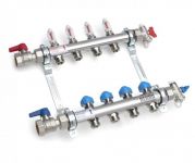 Розподільний колектор Rehau HKV-D, 12+12, V2A, з ротаметрами, нержавіюча сталь