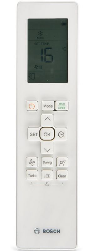 Кондиціонер Bosch CL3000i RAC 5,3, 18000 BTU, інвертор, 55 м2, A++/A+, R32, Wi-Fi ready, білий