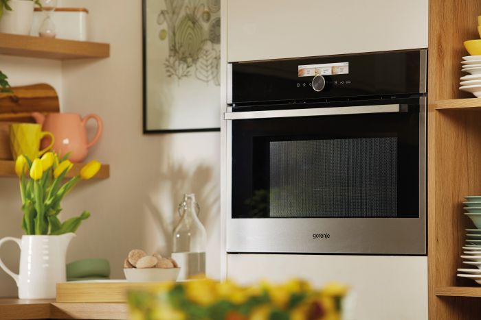 Духовка Gorenje BCM598S18X/компактна з функц м/хв.пічки/ 50 л/сенс.програм/ електрон.упр/гриль/нержав.