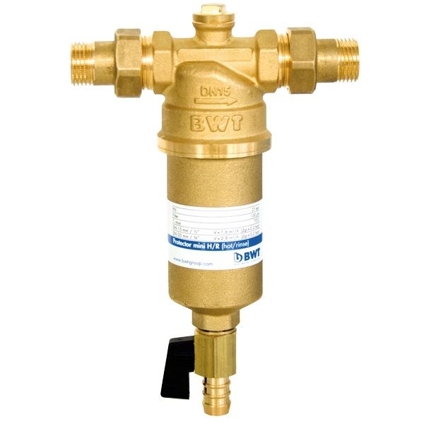 Фільтр магістральний BWT PROTECTOR MINI HR 1/2", горяча/холодна вода, 1.6 куба/год, 100 мкн
