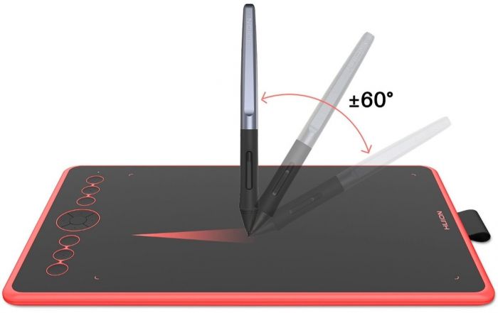 Графічний планшет Huion Inspiroy Ink H320M, Coral red