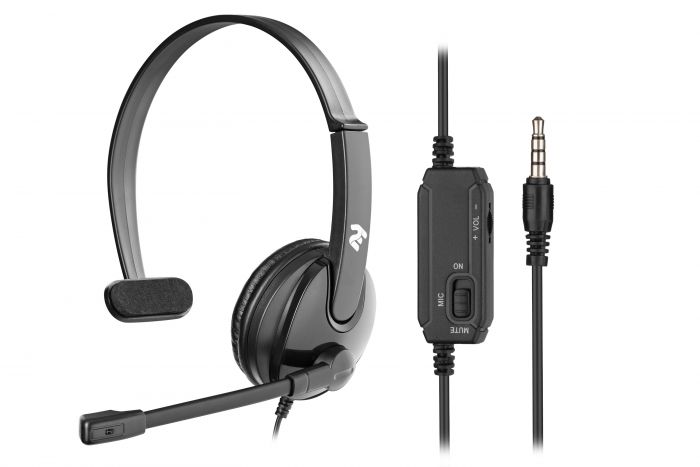 Гарнітура для ПК 2E CH12 Mono On-Ear 3.5mm / 2*3.5mm