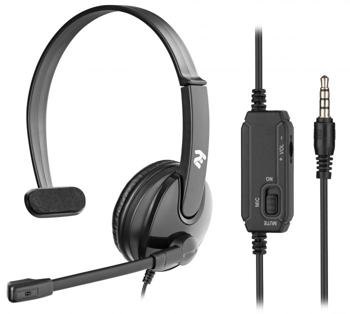Гарнітура для ПК 2E CH12 Mono On-Ear 3.5mm / 2*3.5mm