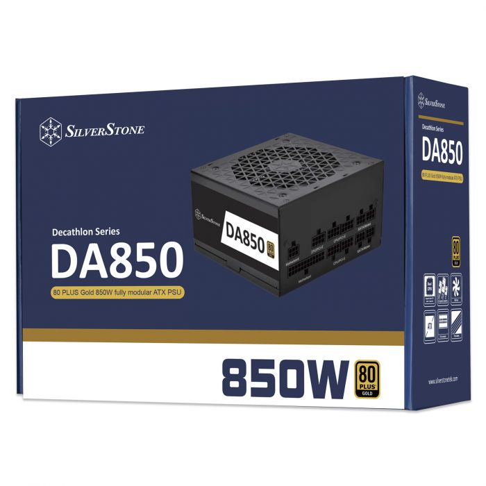 Блок живлення DECATHLON DA850-G (850W), 80+Gold, aPFC, 120мм, MB24, CPU8x2, 8xSATA, 6xPCIe, 6xMOLEX, 2xFloppy,OCP, OVP, OPP, SCP, OTP