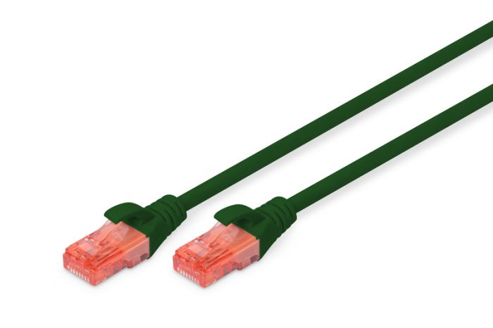 Патч-корд DIGITUS CAT 6 UTP, 3м, AWG 26/7, Cu, LSZH, зелений