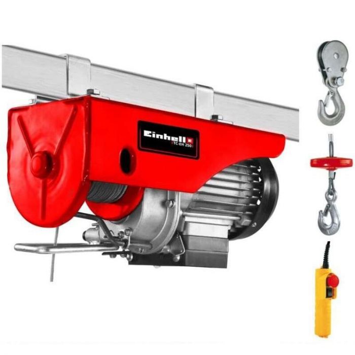 Тельфер електричний Einhell TC-EH 250, 500 Вт, до 250 кг, трос 12 м