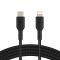 Кабель Belkin USB-С - Lightning, BRAIDED, 2m, black