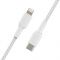 Кабель Belkin USB-С - Lightning, BRAIDED, 2m, white