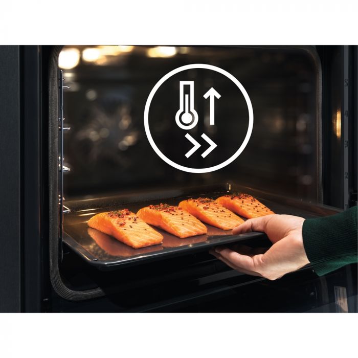 Духова шафа компактна Electrolux VKL8E08WZ, функція мікрохвиль, 43 л, Wi-Fi, Диспл., Чорний