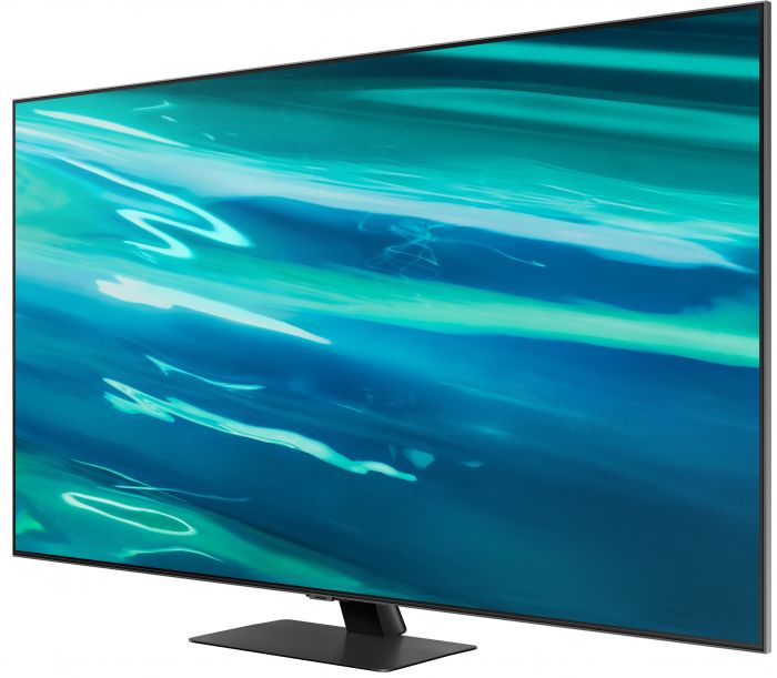 Телевiзор 50" QLED 4K Samsung QE50Q80AAUXUA Smart, Tizen, Gray