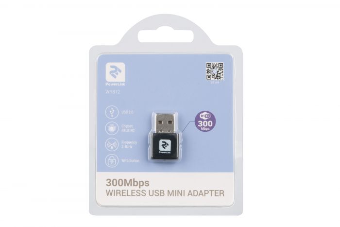 WiFi-адаптер 2E PowerLink WR812 N300, USB2.0