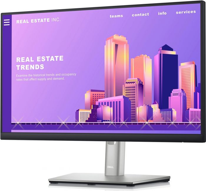Монітор LCD 21.5" DELL P2222H D-Sub, HDMI, DP, USB3.2, IPS, Pivot