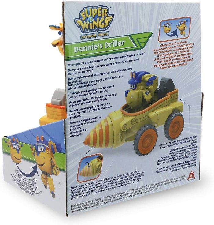Ігровий набір Super Wings Donnie's Driller, Бурильний автомобіль Донні