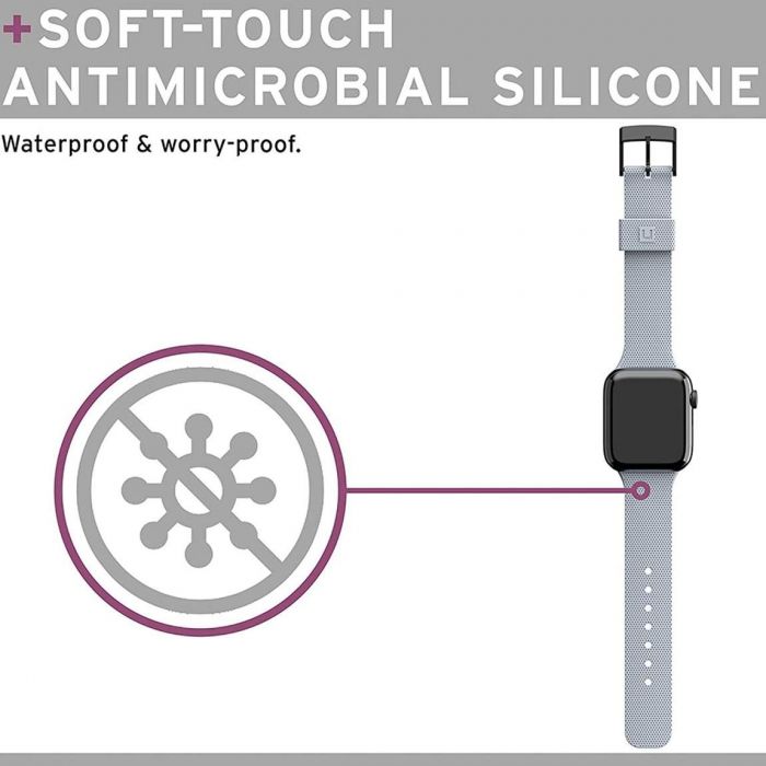 Ремінець UAG [U] для Apple Watch 44/42 Dot Silicone, Soft Blue