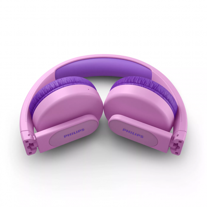 Навушники Philips Kids TAK4206 On-ear Colored light panels Wireless Mic Рожевий