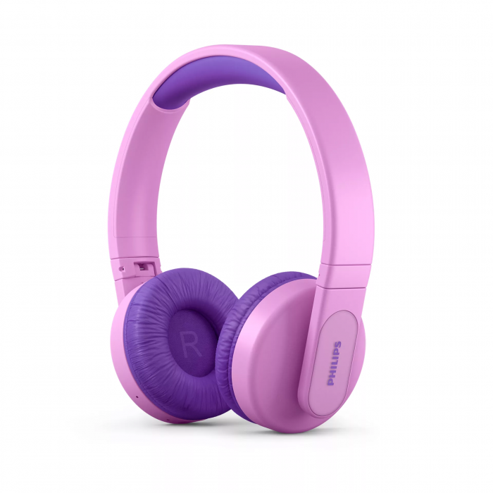 Навушники Philips Kids TAK4206 On-ear Colored light panels Wireless Mic Рожевий