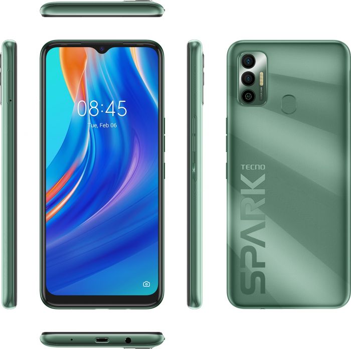 Смартфон TECNO Spark 7 (KF6n) 4/128Gb NFC 2SIM Spruce Green