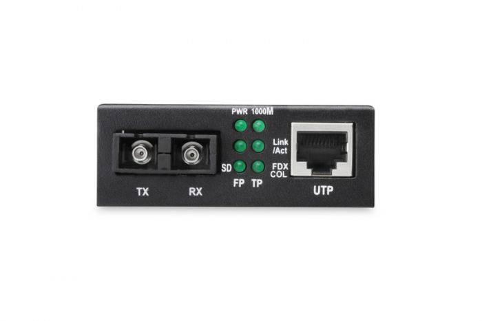 Медіа конвертор DIGITUS Gigabit, RJ45 / SM SC DX, 1310nm, 20km