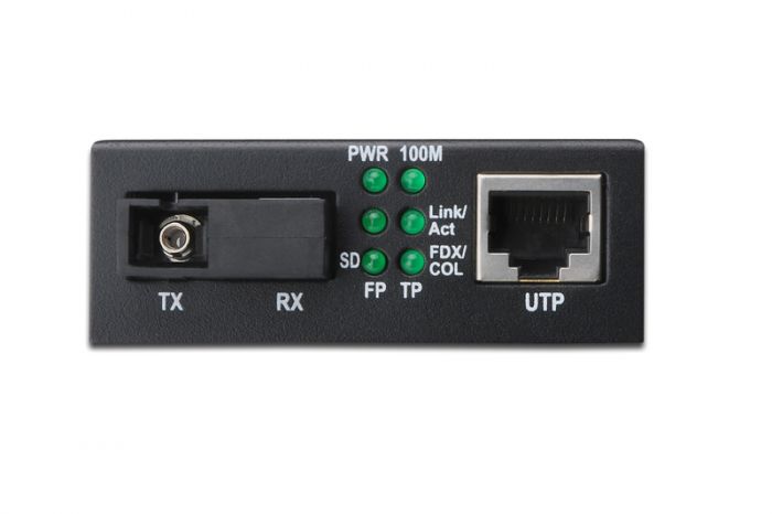 Медіа конвертор DIGITUS Gigabit, RJ45 / SM SC SX, BiDi Tx1310nm/Rx1550nm, 20km