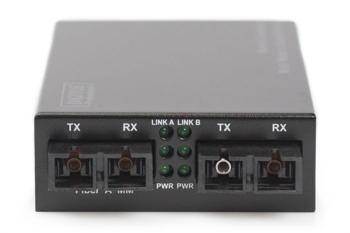 Медіа конвертор DIGITUS Gigabit, MM SC DX / SM SC DX, 850nm