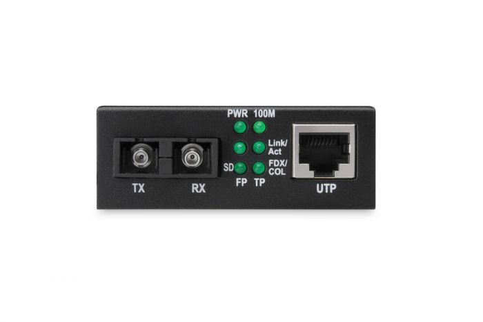 Медіа конвертор DIGITUS Fast Ethernet, RJ45 / SM SC, 1310 m, 20km