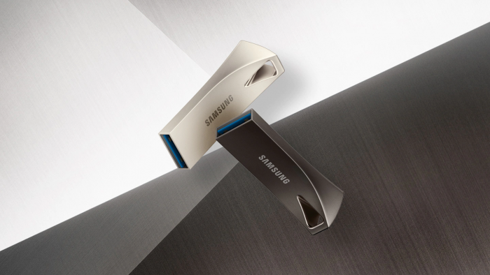 Накопичувач Samsung 128GB USB 3.1 Type-A Bar Plus Сірий