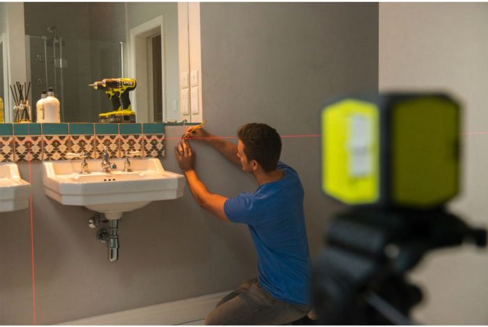 Ryobi Нівелір лазерний RBCLLR1 до 10м, перехресний, червоний промінь