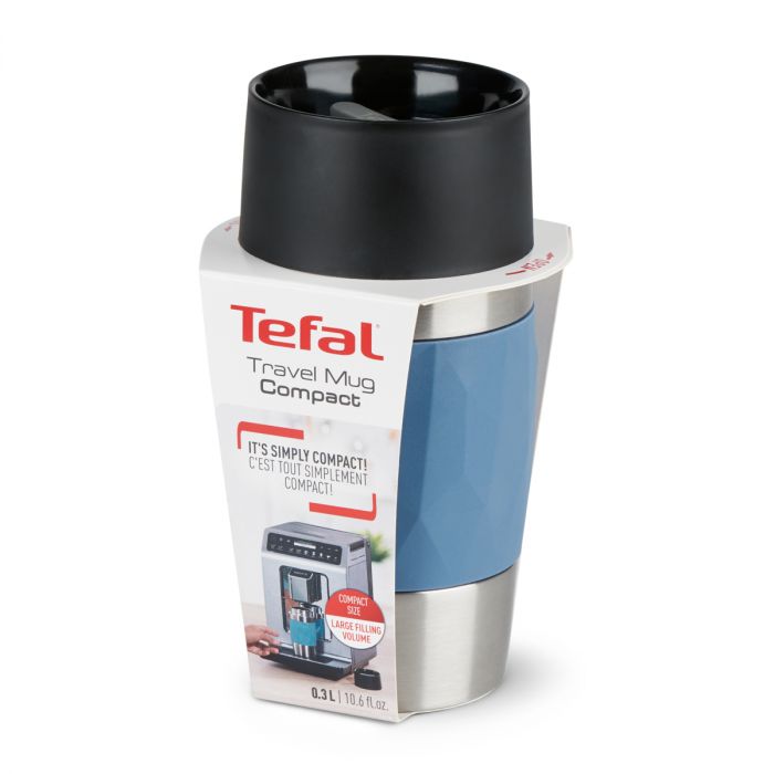 Термочашка Tefal Compact Mug 300 мл синя, нерж.сталь