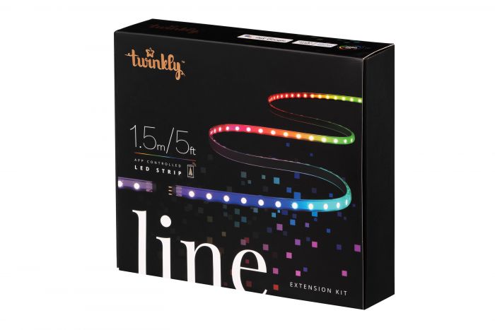 Smart LED Twinkly Line RGB, подовжувач TWL100STW-BEU 1,5м, Gen II, IP20, кабель чорний