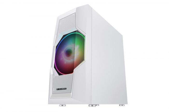 Корпус 2E GAMING TURBO (G2057W) MidT,2xUSB2.0,1xUSB3.0,1x200+3x120ARGB, скло (бічна панель),без БЖ,білий