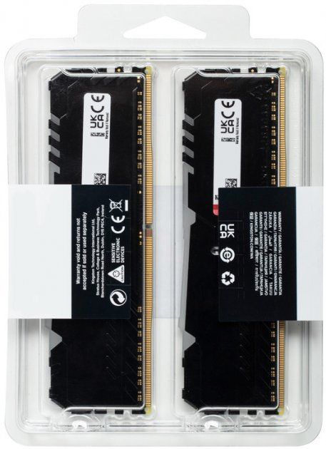 Пам'ять ПК Kingston DDR4 32GB KIT (16GBx2) 3600 FURY Beast RGB