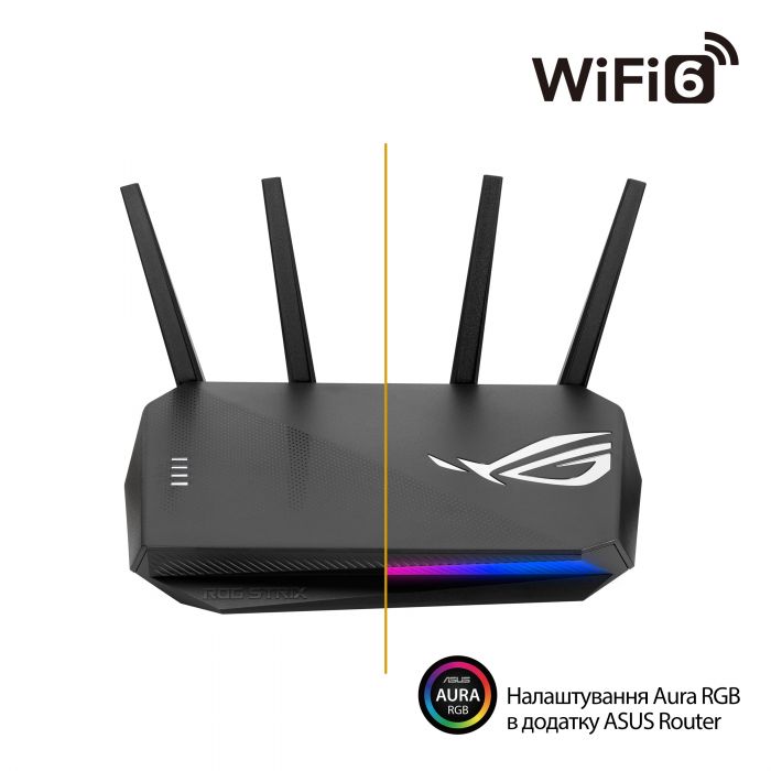 Маршрутизатор ASUS GS-AX3000 4xGE LAN 1xGE WAN 1xUSB3.2 MU-MIMO OFDMA MESH gaming