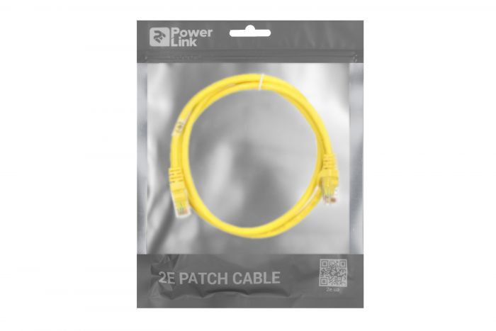 Патч-корд 2E Cat 6,UTP,RJ45, 26AWG ,7/0.16 Cu, 1.00 m, PVC,Yellow