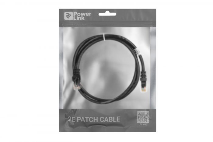 Патч-корд 2E Cat 6,UTP,RJ45, 26AWG ,7/0.16 Cu, 1.00 m, PVC,Black