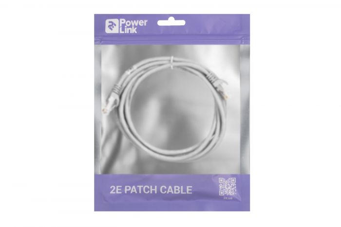 Патч-корд 2E Cat 5e,UTP,RJ45, 26AWG ,7/0.16 CCA, 2.50 m, PVC,Grey
