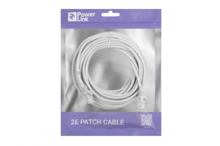 Патч-корд 2E Cat 5e,UTP,RJ45, 26AWG ,7/0.16 Cu, 10.00 m, PVC,Grey