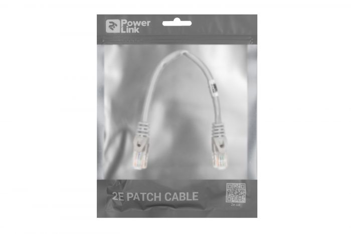 Патч-корд 2E Cat 6,UTP,RJ45, 26AWG ,7/0.16 Cu, 0.20 m, PVC,Grey